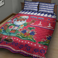 Haiti Christmas Quilt Bed Set Haitian Santa Jwaye Nwel - Wonder Print Shop