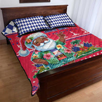 Haiti Christmas Quilt Bed Set Haitian Santa Jwaye Nwel - Wonder Print Shop