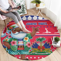 Haiti Christmas Round Carpet Haitian Santa Jwaye Nwel - Wonder Print Shop
