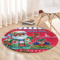 Haiti Christmas Round Carpet Haitian Santa Jwaye Nwel - Wonder Print Shop