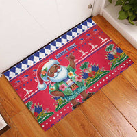 Haiti Christmas Rubber Doormat Haitian Santa Jwaye Nwel - Wonder Print Shop