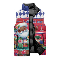 Haiti Christmas Sleeveless Puffer Jacket Haitian Santa Jwaye Nwel - Wonder Print Shop