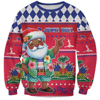 Haiti Christmas Sweatshirt Haitian Santa Jwaye Nwel - Wonder Print Shop