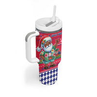 Haiti Christmas Tumbler With Handle Haitian Santa Jwaye Nwel - Wonder Print Shop