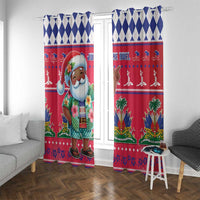 Haiti Christmas Window Curtain Haitian Santa Jwaye Nwel - Wonder Print Shop