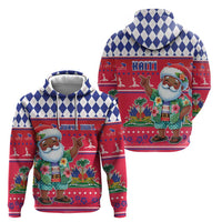 Haiti Christmas Zip Hoodie Haitian Santa Jwaye Nwel - Wonder Print Shop