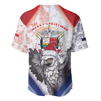 Panama Christmas Baseball Jersey Coat Of Arms Santa Harpy - Wonder Print Shop