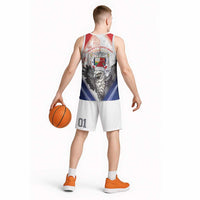 Panama Christmas Basketball Jersey Coat Of Arms Santa Harpy - Wonder Print Shop