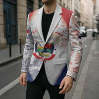 Panama Christmas Blazer Coat Of Arms Santa Harpy - Wonder Print Shop