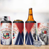 Panama Christmas 4 in 1 Can Cooler Tumbler Coat Of Arms Santa Harpy - Wonder Print Shop