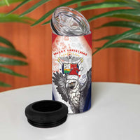 Panama Christmas 4 in 1 Can Cooler Tumbler Coat Of Arms Santa Harpy - Wonder Print Shop