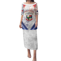 Panama Christmas Family Matching Puletasi and Hawaiian Shirt Coat Of Arms Santa Harpy - Wonder Print Shop