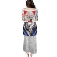 Panama Christmas Family Matching Puletasi and Hawaiian Shirt Coat Of Arms Santa Harpy - Wonder Print Shop