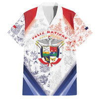 Panama Christmas Family Matching Short Sleeve Bodycon Dress and Hawaiian Shirt Coat Of Arms Santa Harpy - Wonder Print Shop