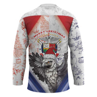 Panama Christmas Hockey Jersey Coat Of Arms Santa Harpy - Wonder Print Shop