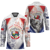 Panama Christmas Hockey Jersey Coat Of Arms Santa Harpy - Wonder Print Shop