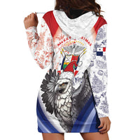 Panama Christmas Hoodie Dress Coat Of Arms Santa Harpy - Wonder Print Shop
