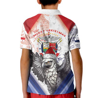 Panama Christmas Kid Polo Shirt Coat Of Arms Santa Harpy - Wonder Print Shop