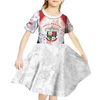 Panama Christmas Kid Short Sleeve Dress Coat Of Arms Santa Harpy - Wonder Print Shop