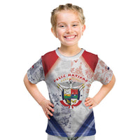 Panama Christmas Kid T Shirt Coat Of Arms Santa Harpy - Wonder Print Shop