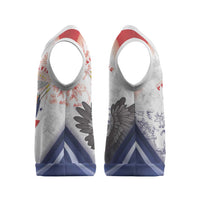 Panama Christmas Knitted V-Neck Vest Coat Of Arms Santa Harpy - Wonder Print Shop