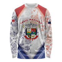 Panama Christmas Long Sleeve Shirt Coat Of Arms Santa Harpy - Wonder Print Shop