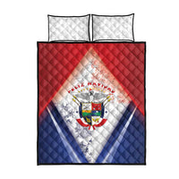 Panama Christmas Quilt Bed Set Coat Of Arms Santa Harpy - Wonder Print Shop