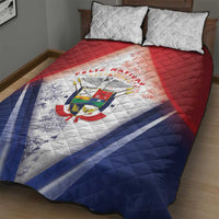 Panama Christmas Quilt Bed Set Coat Of Arms Santa Harpy - Wonder Print Shop