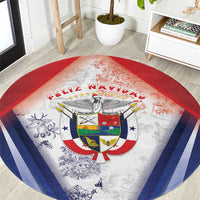 Panama Christmas Round Carpet Coat Of Arms Santa Harpy - Wonder Print Shop