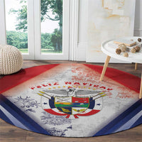 Panama Christmas Round Carpet Coat Of Arms Santa Harpy - Wonder Print Shop