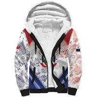 Panama Christmas Sherpa Hoodie Coat Of Arms Santa Harpy - Wonder Print Shop