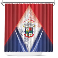Panama Christmas Shower Curtain Coat Of Arms Santa Harpy - Wonder Print Shop