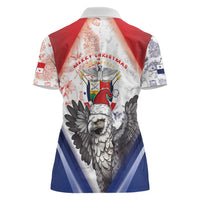 Panama Christmas Women Polo Shirt Coat Of Arms Santa Harpy - Wonder Print Shop