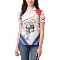 Panama Christmas Women Polo Shirt Coat Of Arms Santa Harpy - Wonder Print Shop
