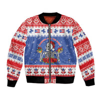 Puerto Rico Christmas Bomber Jacket Boricua Till The Bone - Wonder Print Shop