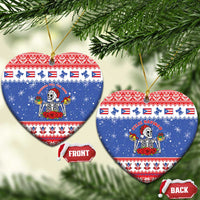 Puerto Rico Christmas Ceramic Ornament Boricua Till The Bone - Wonder Print Shop