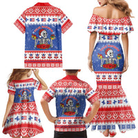 Puerto Rico Christmas Family Matching Mermaid Dress and Hawaiian Shirt Boricua Till The Bone - Wonder Print Shop