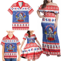 Puerto Rico Christmas Family Matching Off Shoulder Maxi Dress and Hawaiian Shirt Boricua Till The Bone - Wonder Print Shop