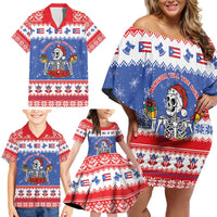 Puerto Rico Christmas Family Matching Off Shoulder Short Dress and Hawaiian Shirt Boricua Till The Bone - Wonder Print Shop