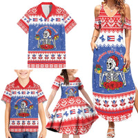 Puerto Rico Christmas Family Matching Summer Maxi Dress and Hawaiian Shirt Boricua Till The Bone - Wonder Print Shop