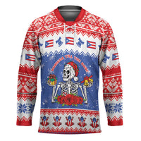Puerto Rico Christmas Hockey Jersey Boricua Till The Bone - Wonder Print Shop
