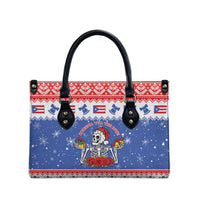 Puerto Rico Christmas Leather Bag Boricua Till The Bone - Wonder Print Shop