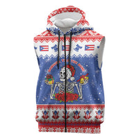 Puerto Rico Christmas Sleeveless Zip Hoodie Boricua Till The Bone - Wonder Print Shop