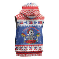 Puerto Rico Christmas Sleeveless Zip Hoodie Boricua Till The Bone - Wonder Print Shop