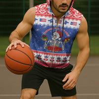Puerto Rico Christmas Sleeveless Zip Hoodie Boricua Till The Bone - Wonder Print Shop