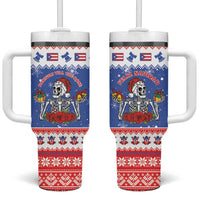 Puerto Rico Christmas Tumbler With Handle Boricua Till The Bone - Wonder Print Shop