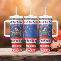 Puerto Rico Christmas Tumbler With Handle Boricua Till The Bone - Wonder Print Shop