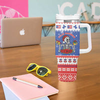 Puerto Rico Christmas Tumbler With Handle Boricua Till The Bone - Wonder Print Shop