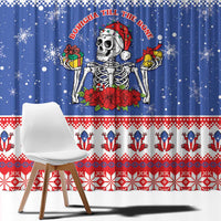 Puerto Rico Christmas Window Curtain Boricua Till The Bone - Wonder Print Shop