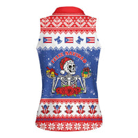 Puerto Rico Christmas Women Sleeveless Polo Shirt Boricua Till The Bone - Wonder Print Shop